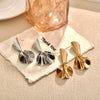 Women's Geometric Metal Sequin Earrings Minimalist Irregular Statement Jewelry With Versatile Modern Design