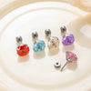 Women's Geometric Metal Titanium Steel Zircon Earrings