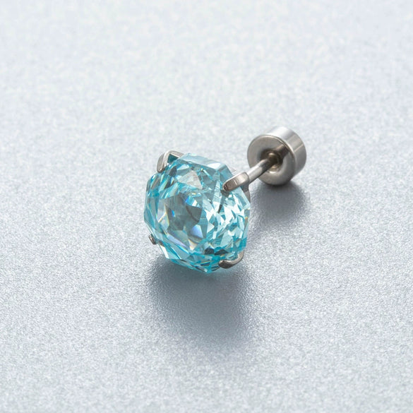 Women's Geometric Metal Titanium Steel Zircon Earrings
