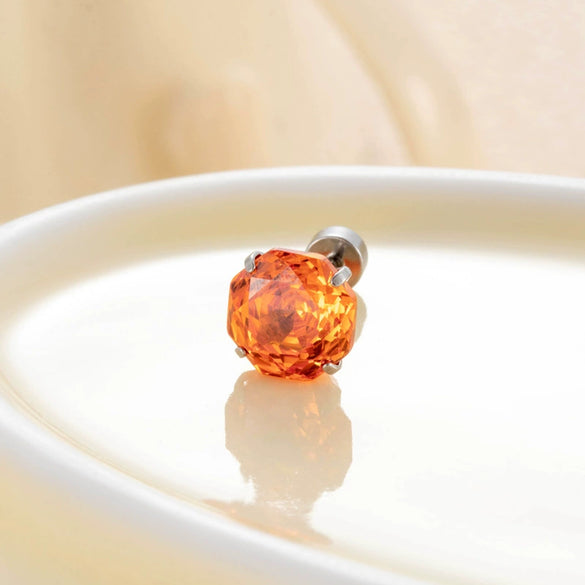 Women's Geometric Metal Titanium Steel Zircon Earrings