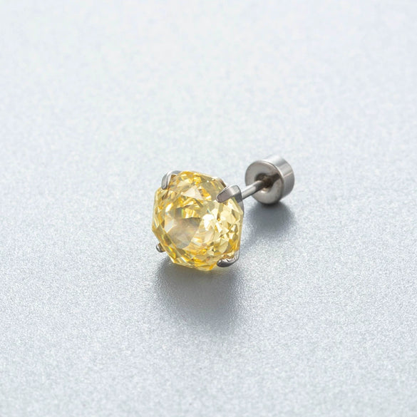Women's Geometric Metal Titanium Steel Zircon Earrings