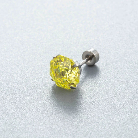 Women's Geometric Metal Titanium Steel Zircon Earrings