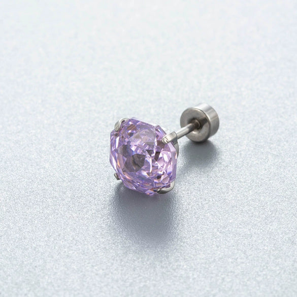 Women's Geometric Metal Titanium Steel Zircon Earrings