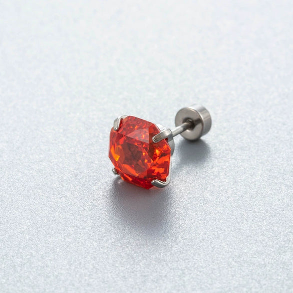 Women's Geometric Metal Titanium Steel Zircon Earrings