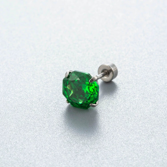 Women's Geometric Metal Titanium Steel Zircon Earrings