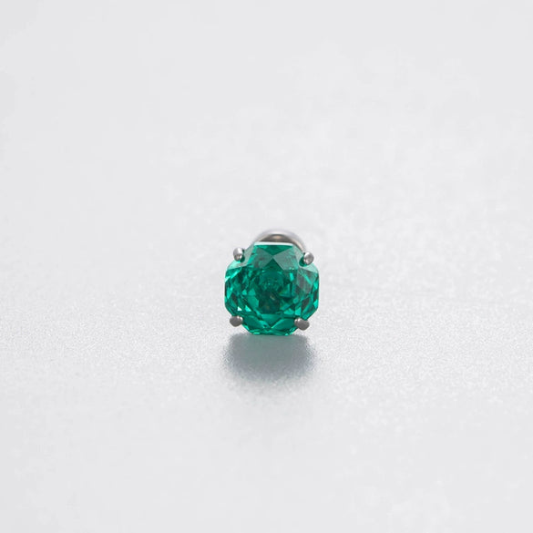 Women's Geometric Metal Zircon Earrings With Titanium Steel Screws And Rosecut Treatment