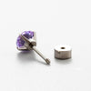 Women's Geometric Metal Zircon Earrings With Titanium Steel Screws And Rosecut Treatment
