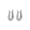 Women's Geometric Micro Paved Zircon Stud Earrings In Environmental Protection Copper With Full Zircon Inlay Trendy Jewelry