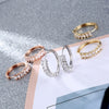 Women's Geometric Micro Set Earrings With Electroplated Finish Fashion Exquisite Gold Tone Earrings