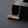 Women's Geometric Mixed Gemstone Pendant Necklace With Electroplated Copper Ochain