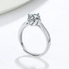 Women's Geometric Moissanite Ring 925 Sterling Silver Electroplated