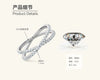 Women's Geometric Moissanite S925 Sterling Silver Ring With Electroplating