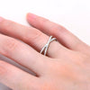 Women's Geometric Moissanite S925 Sterling Silver Ring With Electroplating