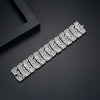Women's Geometric Multilayer Copper Bracelet With Zircon Accents Wide Electroplated Statement Jewelry