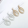 Women's Geometric Multilayer Long Drop Earrings Exaggerated Fashion Alloy Ear Pin Jewelry