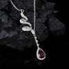 Women's Geometric Natural Crystal Gemstone Set 925 Sterling Silver Necklace Clavicle Chain Accessories