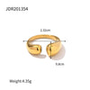 Women's Geometric Open Bangle Bracelet With Resin Diamond Accent Stainless Steel Plated Jewelry