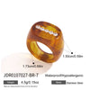 Women's Geometric Open Bangle Bracelet With Resin Diamond Accent Stainless Steel Plated Jewelry