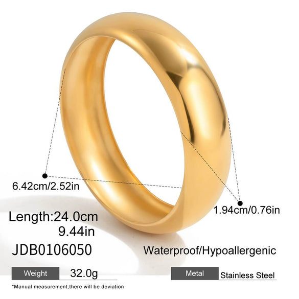 Women's Geometric Open Bangle Bracelet With Resin Diamond Accent Stainless Steel Plated Jewelry