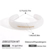 Women's Geometric Open Bangle Bracelet With Resin Diamond Accent Stainless Steel Plated Jewelry