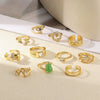 Women's Geometric Opening Ring Copper Stainless Steel Electroplating