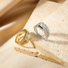 Women's Geometric Opening Ring Copper Stainless Steel Electroplating