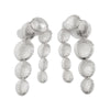 Women's Geometric Oval Metal Long Tassel Earrings With Electroplated Irregular Design And Stainless Steel Ear Needles