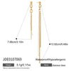 Women's Geometric Pearl Drop Earrings With Multilayer Gradient Long Tassels Stainless Steel And Titanium Steel Posts With Pvd Gold Plating