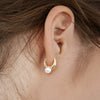 Women's Geometric Pearl Ear Cuff Earrings With Silver Needle And Copper Electroplated Hypoallergenic Vintage Ins Style Jewelry