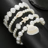 Women's Geometric Pearl Starfish Shell Bracelet