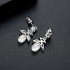 Women's Geometric Pearl Zircon And Shell Bead Earrings Electroplated Copper Fashion Jewelry