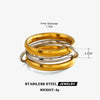 Women’s Geometric Plain Stainless Steel Ring With Electroplated Finish In Trendy Fashion Style