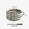 Women’s Geometric Plain Stainless Steel Ring With Electroplated Finish In Trendy Fashion Style