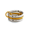 Women’s Geometric Plain Stainless Steel Ring With Electroplated Finish In Trendy Fashion Style