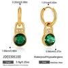 Women's Geometric Plated Stainless Steel Necklace And Earrings Set With Titanium Steel Pendant And Rhinestone Detail