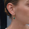 Women's Geometric Plated Stainless Steel Necklace And Earrings Set With Titanium Steel Pendant And Rhinestone Detail
