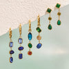 Women's Geometric Plated Stainless Steel Tassel Earrings Elegant Sparkling Statement Jewelry For Wholesale