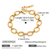 Women's Geometric Plated Stainless Steel Zircon Bracelet Hypoallergenic Fashion Jewelry