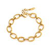 Women's Geometric Plated Stainless Steel Zircon Bracelet Hypoallergenic Fashion Jewelry