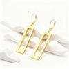 Women's Geometric Rectangular Paperclip Stud Earrings Copper With Stainless Steel Posts Electroplated Fashion Jewelry