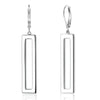 Women's Geometric Rectangular Paperclip Stud Earrings Copper With Stainless Steel Posts Electroplated Fashion Jewelry