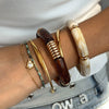 Women's Geometric Resin And Natural Stone Bracelet Uv Gold Plated Stainless Steel Hypoallergenic Fashion Jewelry