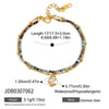 Women's Geometric Resin And Natural Stone Bracelet Uv Gold Plated Stainless Steel Hypoallergenic Fashion Jewelry