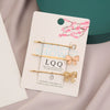 Women's Geometric Retro Double Bow Heart Metal Gold Inlaid Embroidery Clip Headdress Set