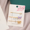 Women's Geometric Retro Double Bow Heart Metal Gold Inlaid Embroidery Clip Headdress Set