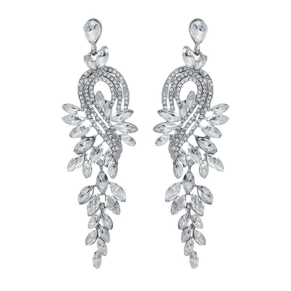 Women's Geometric Rhinestone Alloy Earrings Vintage Fashion Statement Jewelry For Everyday Wear And Bridal Occasions
