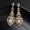 Women's Geometric Rhinestone Alloy Earrings Vintage Fashion Statement Jewelry For Everyday Wear And Bridal Occasions