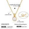 Women's Geometric Rhinestone Crystal Pendant Necklace In Stainless Steel With Vacuum Gold Plating And Lobster Clasp