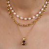 Women's Geometric Rhinestone Crystal Pendant Necklace In Stainless Steel With Vacuum Gold Plating And Lobster Clasp