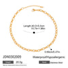 Women's Geometric Rhinestone Crystal Pendant Necklace In Stainless Steel With Vacuum Gold Plating And Lobster Clasp